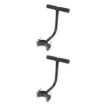 2Pcs Reliable Black Steel Bike Seats Handle for Rear Seat Safety Use