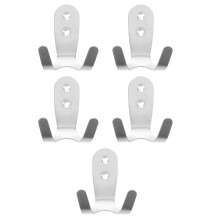 5Pièces Porte-Casque Argent Métallique Support Mural Élégant