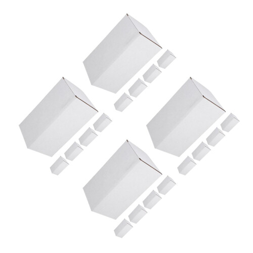 20Pcs White Foldable Cardboard Boxes for Mailing Shipping Packaging