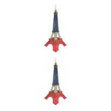2Pcs 3D Puzzle Wooden Toys for Kids DIY Eiffel Tower