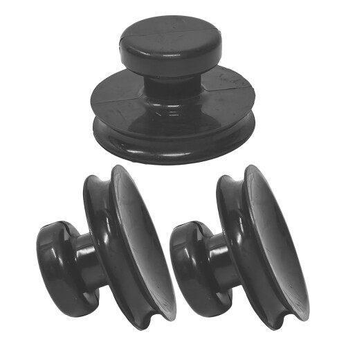 9Pcs Rubber Suction Cups Handle for Singing and Meditation Bowls Black