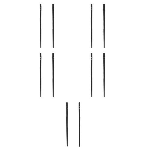 10Pcs Black Metal Double Hole Needles for Durable Hand Sewing