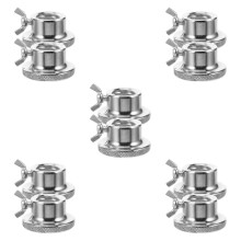 10Pcs Thickened Silver Barbell Screw Collars Double Lock for Fitness