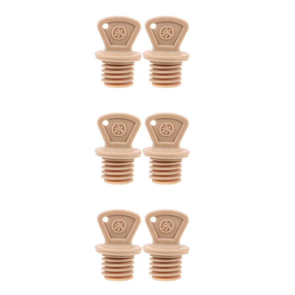 Villcase 6Pcs Khaki Rubber Hot Water Bag Stoppers Diy Leakproof Sealing Plugs
