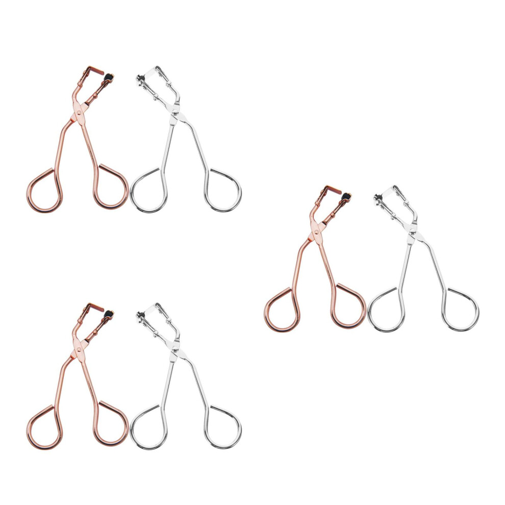 Totority 6Pcs Metal Silicone Eyelash Curlers For Women Assorted Colors Easy Use