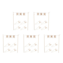25Pcs Natural Wood One Birthday Cake Topper for Party Decor