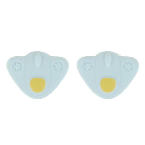 2Pcs Silicone Corner Protectors for Desks Soft Sky-Blue Airplane Style