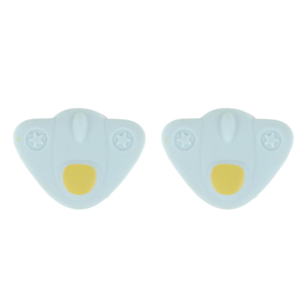 Totority 2Pcs Silicone Corner Protectors For Desks Soft Sky-Blue Airplane Style