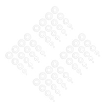 400Pcs White Silicone Flat Gasket Set for Hose Use Leak Proof Sealing