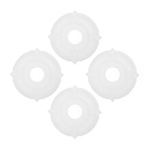 4Pcs White PU Ceiling Light Covers Classic Retro Pendant Lamp Plates