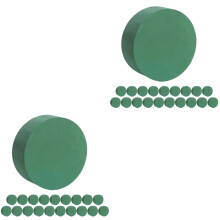 40Pcs Round Floral Mud Flower Blocks Lightweight Green for Home Use