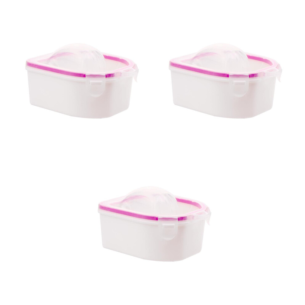 Totority 3Pcs Durable Manicure Nail Soak Bowl Plastic Nail Spa Tool Multi Color