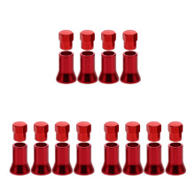 24Pcs Red Aluminium Alloy Valve Stem Sleeves Car Wheel Valve Covers