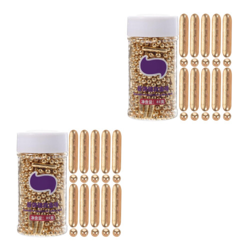 2Pcs Assorted Color Cake Pearl Sprinkles Simulation Baking Decorations