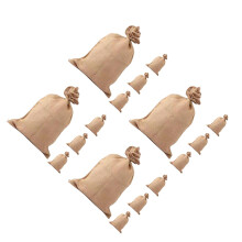 16Pcs Reusable Burlap Potato Sack Light Brown Heavy Duty Farming Bags