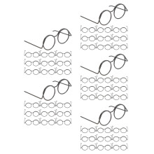 100Pcs Black Metal Doll Glasses for Home Doll Dress Up