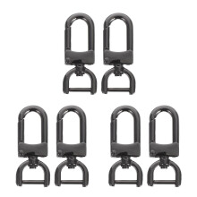 6Pcs Metal Snap Hooks Durable Dark Grey Buckles for Bag Strap DIY Use