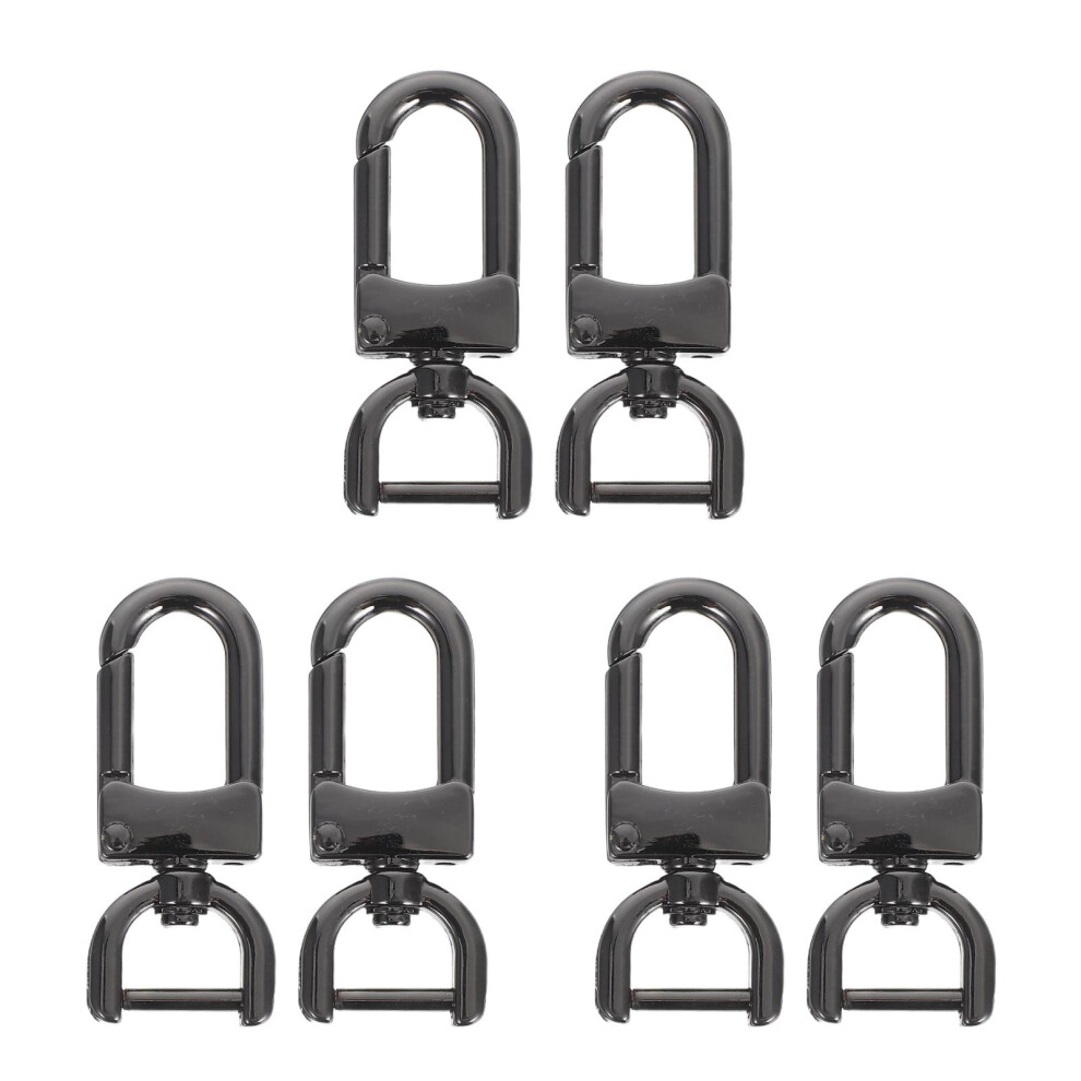 6Pcs Metal Snap Hooks Durable Dark Grey Buckles For Bag Strap Diy Use 3701208554414