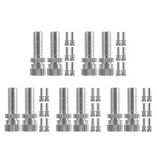 40Pcs Silver Brass Misting Nozzles for Garden Patio Outdoor Irrigation