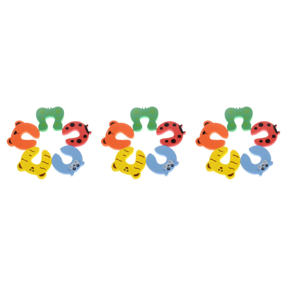 3Pcs Cartoon Door Stopper Clipper Safety Finger Pinch Protect For Kids Totority