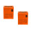 2Pcs Elegant Orange Wall Mounted Iron Mailboxes Lockable Letter Box 1