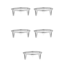 5Pcs Round Stainless Steel Steaming Rack Double Layer Egg Steamer Tray