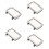 5Pcs Car Makeup Mirror Silver Glass Plastic Clamp-on for Visor Use 1