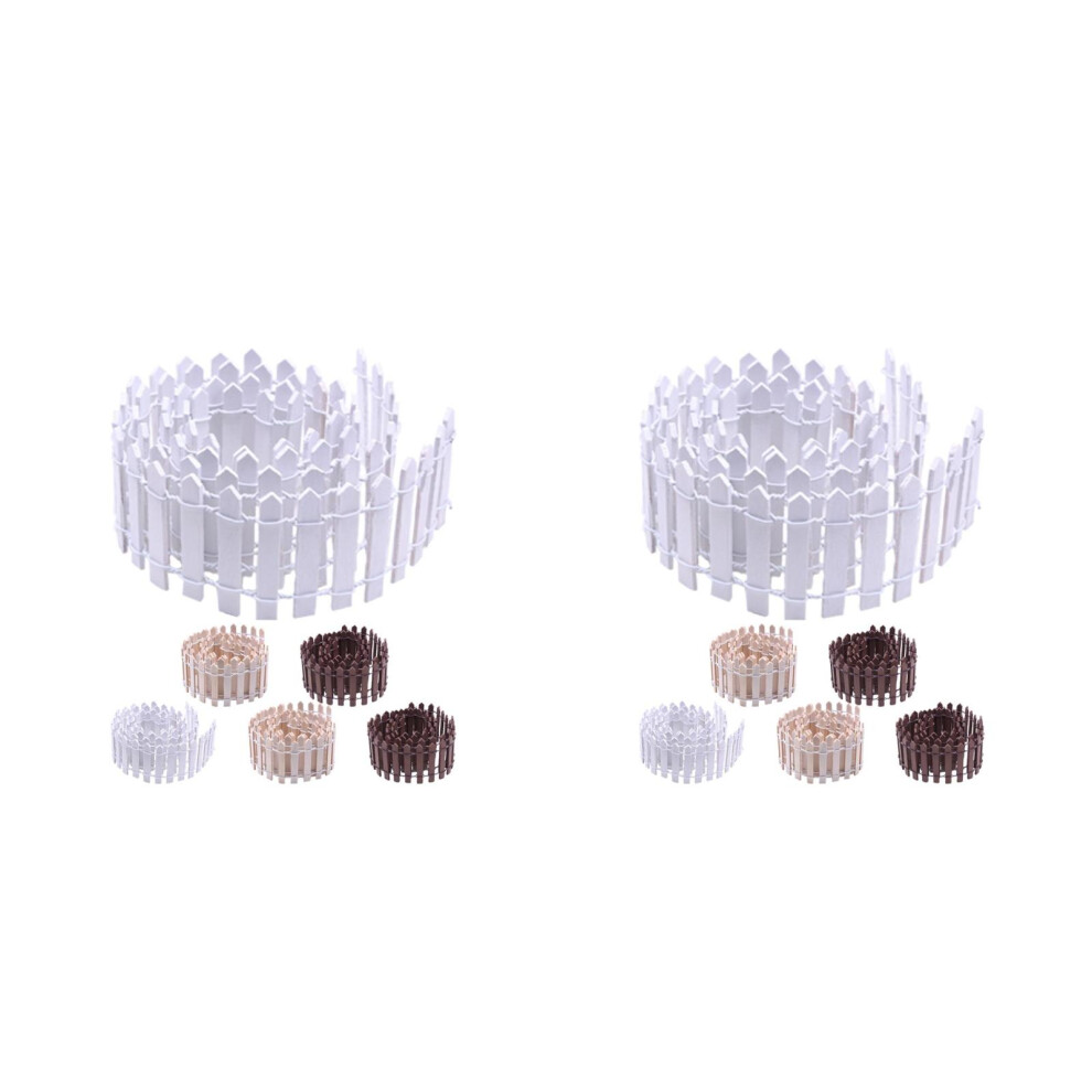 12Pcs Colorful Mini Gardening Fence Wood Picket Gate For Fairy Garden 3703108436388