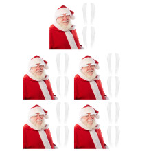 20Pcs White Fake Santa Eyebrows Costume Props for Xmas Cosplay
