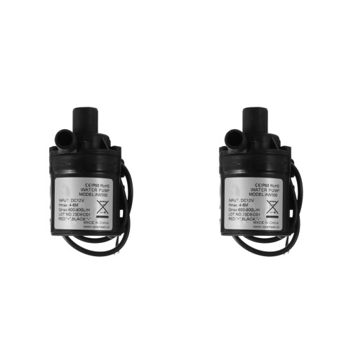 2Pcs Silent Durable Nylon Dc Booster Pump Compact Water Pump Home Use