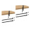 4Pcs Sturdy Black Iron Folding Shelf Brackets Adjustable for Pegboards 1
