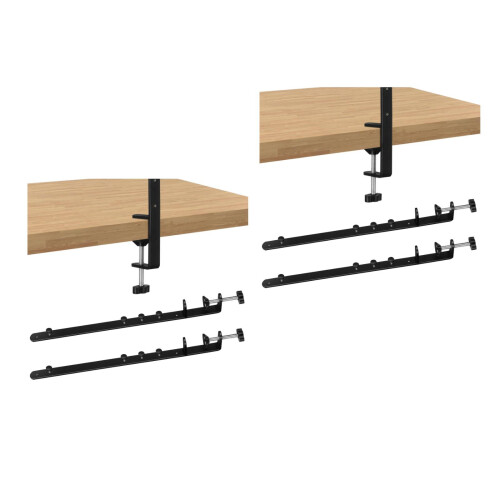 4Pcs Sturdy Black Iron Folding Shelf Brackets Adjustable for Pegboards
