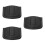 3Pcs Black Plastic Replacement Backrest for Chair Ergonomic Bow Shape 1