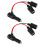 6Pcs Black ABS Car Lighter Splitter with Dual Socket /off Switch 2