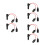 6Pcs Black ABS Car Lighter Splitter with Dual Socket /off Switch 6