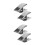 4Pièces Clamp Poisson Taille Variée Pour Ferme 8