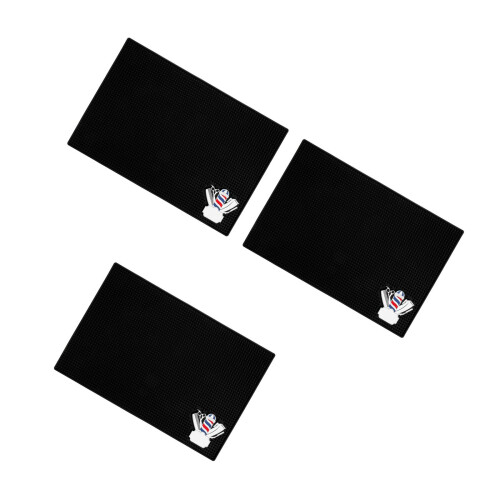 3Stk Schwarze Silikon Barber Organizer Matte Für Styling Tools