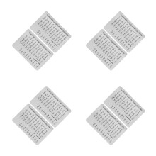 8Pièces Braille Arabe Aluminium Points Surélevés Apprentissage