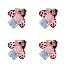 4Pièces Ailes Coccinelle En Rouge Costume Enfant Décor Portable