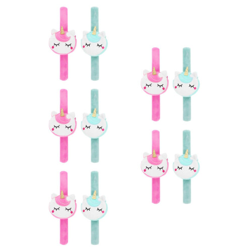 10Pièces Bracelets Slap Licorne En Polyester Pour Sport