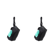 2Pièces Porte- Crottes Noir Avec Poche Zippée