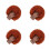 4Pièces Perruques Courtes Afro Marron Respirable Pour Fêtes Cosplay 8