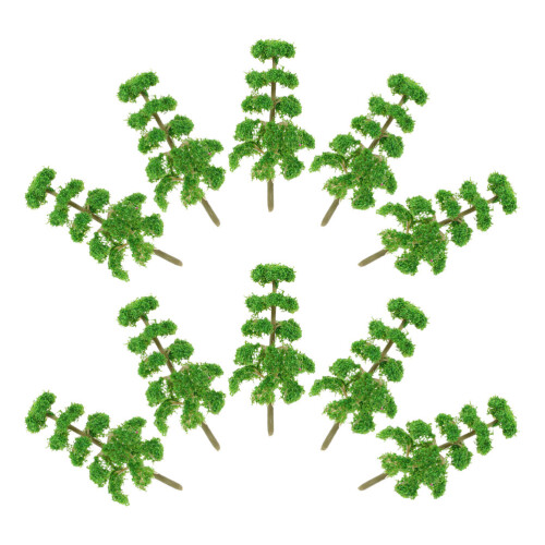 30Pièces Mini Arbres Verts Plastique Pour Train Modélisme
