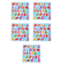 5Pièces Puzzle Bois Enfants Apprentissage Lettres Arabes Montessori