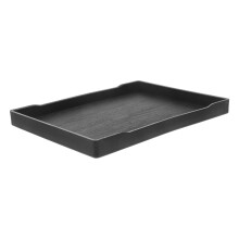 2Stk Schwarzes Reptil Schüsselset Unzerbrechlich Mit Naturholz-Design