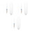 3Pièces Stylo Plume Transparent En À Rechargeable 4