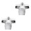 2Pièces Séparateur Eau Douche Métal Argenté Précis Durable 1