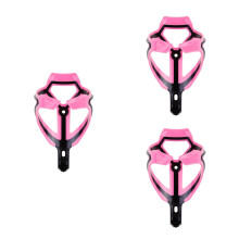 3Pcs Pink Bike Bottle Cage Secure Lightweight Water Bottle Holder