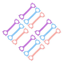 12Pcs High Elastic Pink Resistance Bands for Full-Body Fitness Use