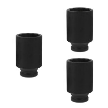 3Stk Axialmutter Steckschlüssel 36Mm Impact Socket Radschloss Schwarz
